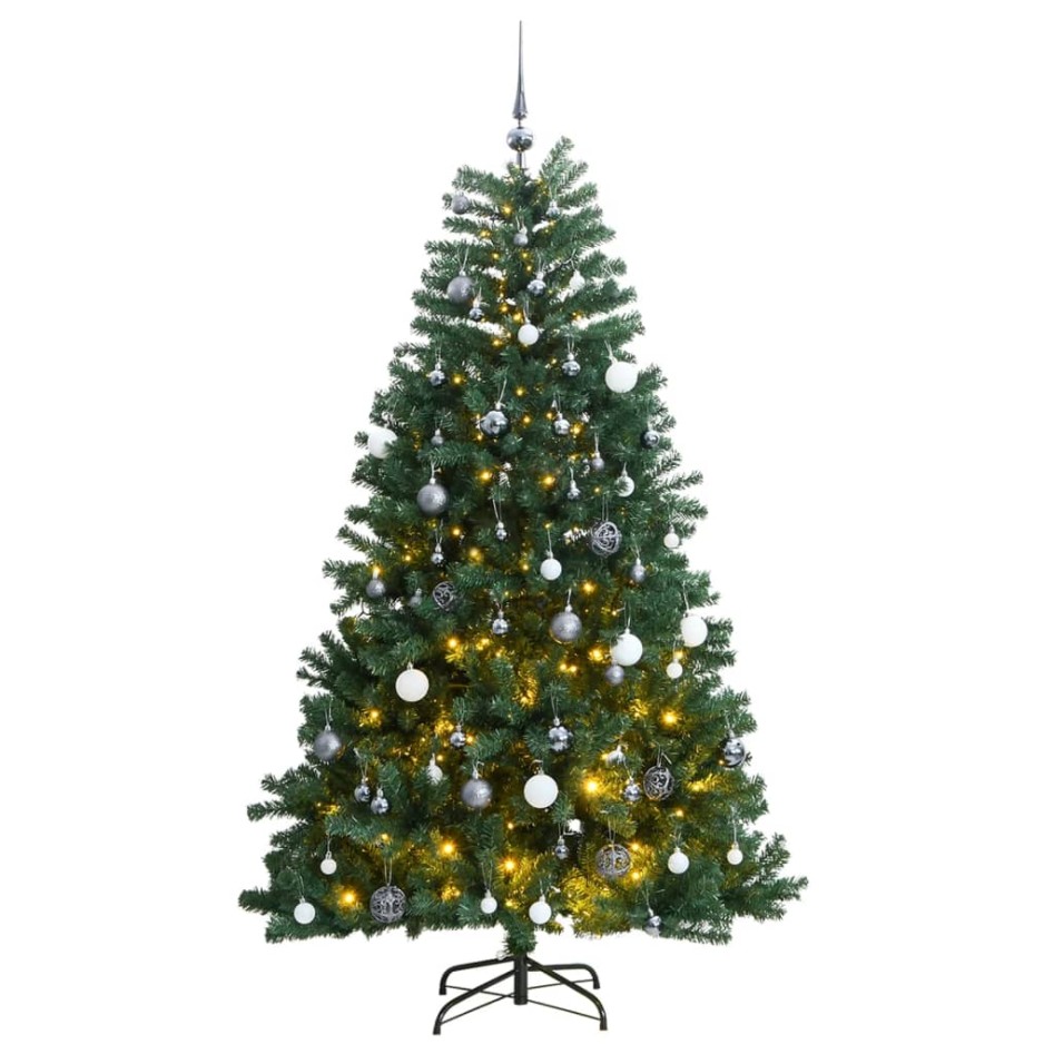 Árbol de Navidad artificial con bisagras 300 LED y bolas 240