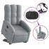 Sillón eléctrico reclinable elevable de tela gris