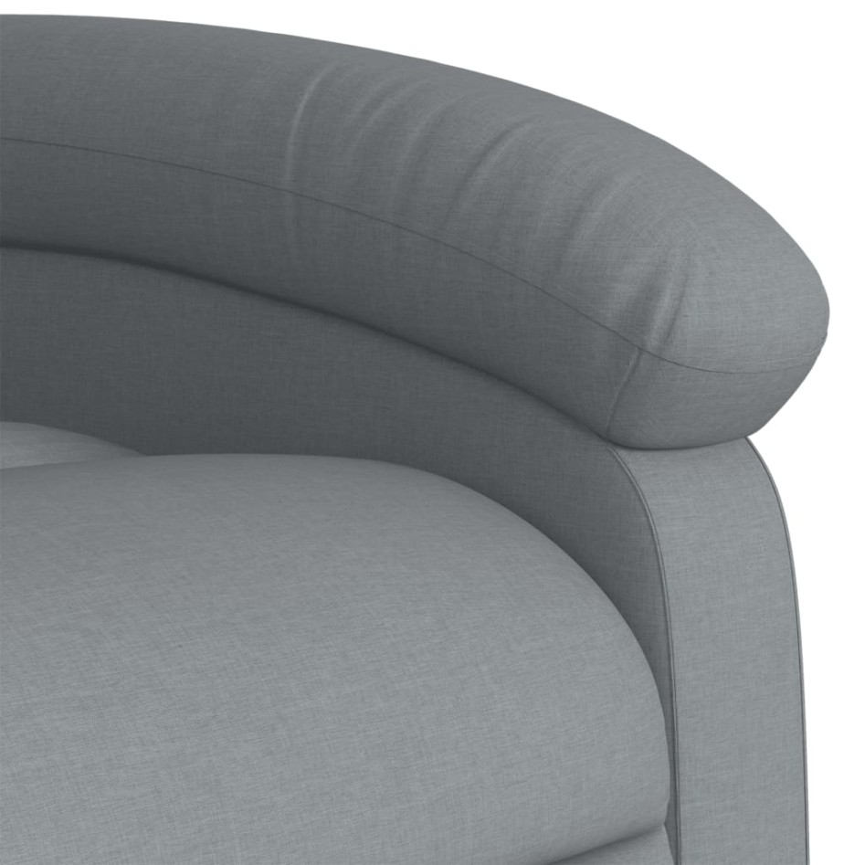 Sillón eléctrico reclinable elevable de tela gris