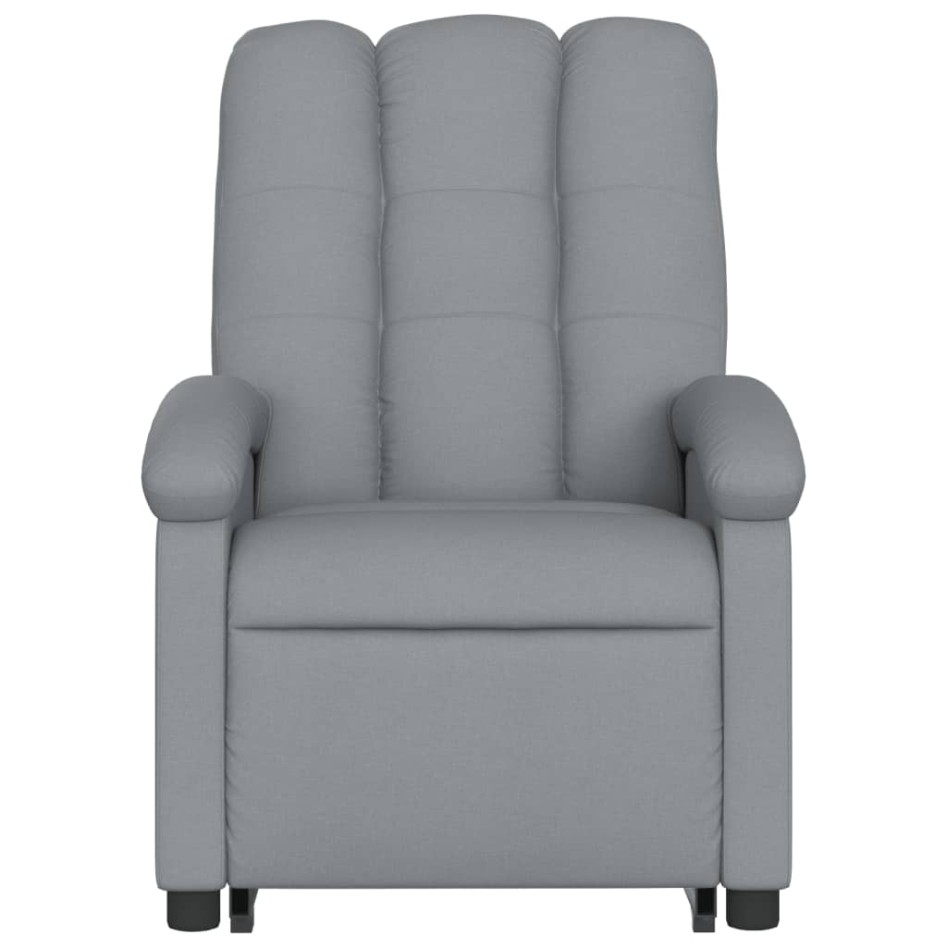 Sillón de masaje eléctrico reclinable elevable tela gris