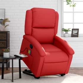 Sillón reclinable de masaje de pie cuero artificial