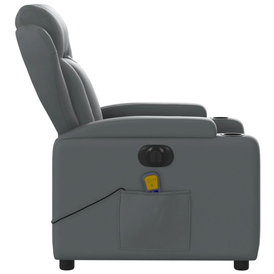 Sillón de masaje reclinable eléctrico cuero sintético