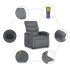 Sillón de masaje elevable eléctrico cuero sintético