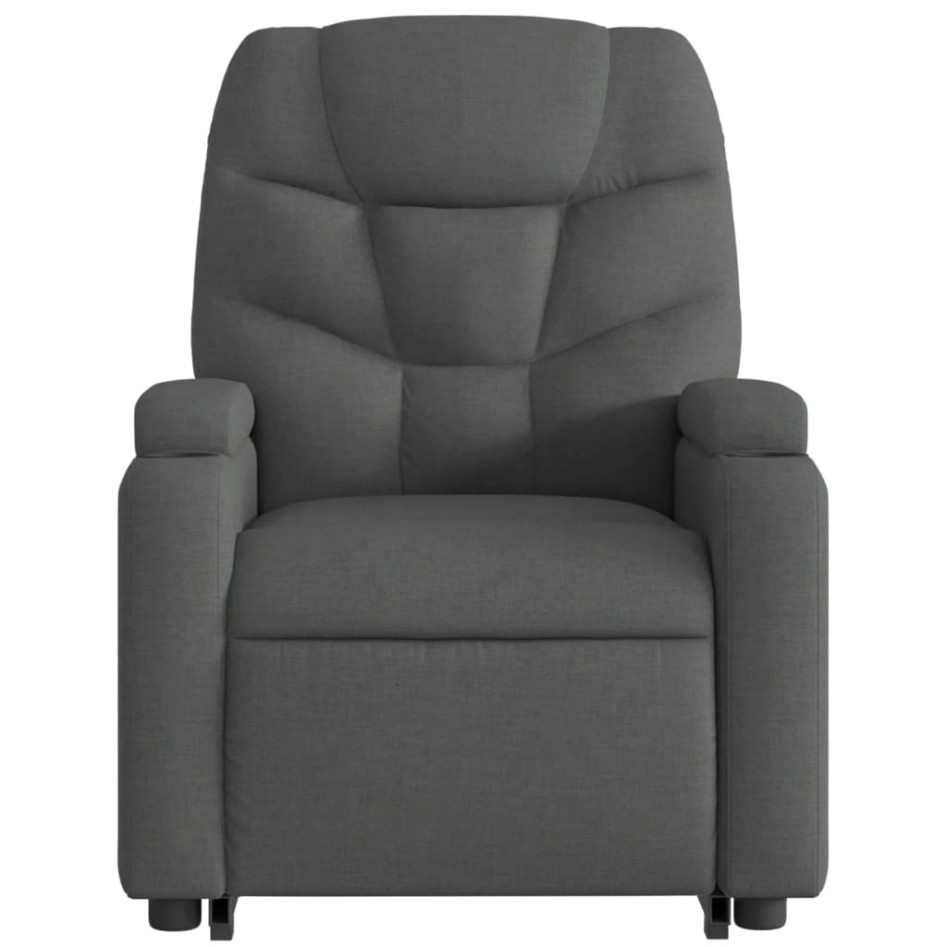 Sillón de masaje eléctrico reclinable elevable tela gris