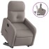 Sillón reclinable elevable tela gris