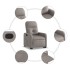 Sillón reclinable elevable tela gris