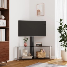 Mueble TV esquina 2 niveles para 32-70 pulgadas negro