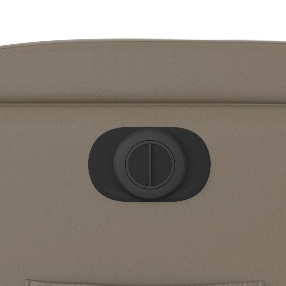 Sillón reclinable eléctrico de cuero sintético color
