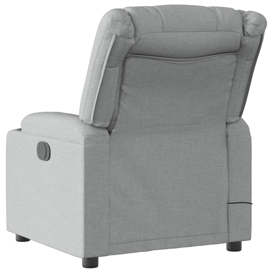 Sillón reclinable de masaje eléctrico tela gris