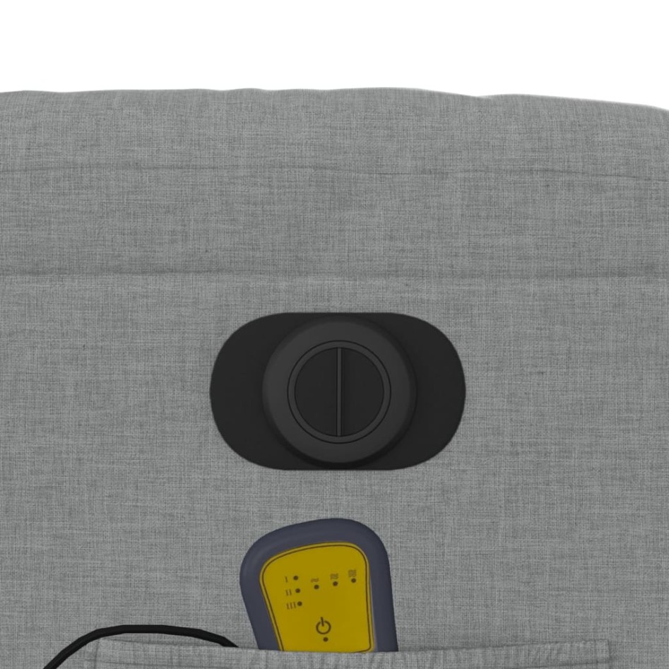 Sillón reclinable de masaje eléctrico tela gris