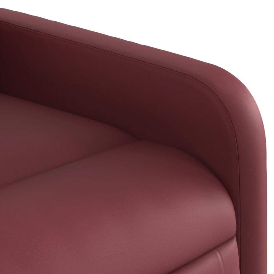 Sillón elevable eléctrico cuero artificial rojo
