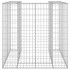 Muro gaviones para contenedor basura galvanizado 110x100x110