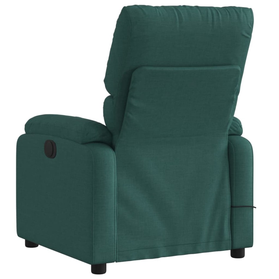 Sillón reclinable de masaje eléctrico tela verde