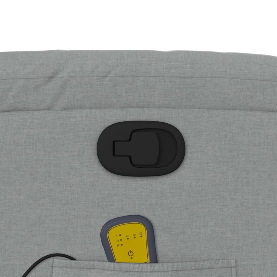 Sillón de masaje reclinable de pie de tela gris