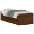 Estructura de cama con cajones roble marrón 100x200