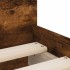 Estructura de cama con cajones roble ahumado 90x200