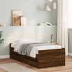 Estructura de cama con cajones roble marrón 90x200 cm