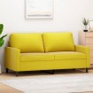 Sofá de 2 plazas terciopelo amarillo 140 cm