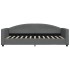Sofá cama con colchón tela gris oscuro 90x200