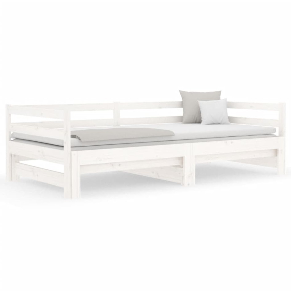 Sofá cama nido madera maciza de pino blanco 80x200