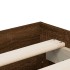 Cama con cajones madera de ingeniería marrón roble 150x200