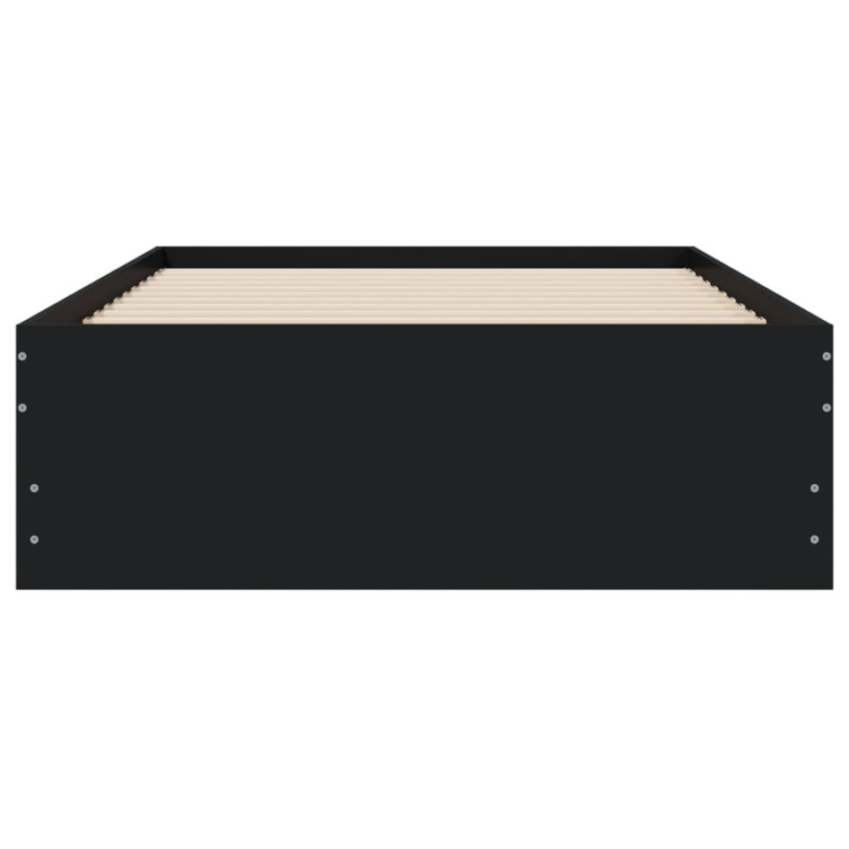 Cama con cajones madera de ingeniería negro 90x190