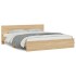Estructura de cama con cabecero roble Sonoma 160x200
