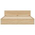 Estructura de cama con cabecero roble Sonoma 160x200
