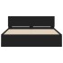 Estructura de cama con cabecero negra 140x200