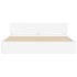 Estructura de cama cabecero y luces LED blanca 180x200