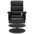 Sillón reclinable masaje con reposapiés cuero sintético