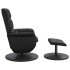 Sillón reclinable masaje con reposapiés cuero sintético