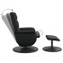 Sillón reclinable con reposapiés cuero sintético