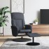 Sillón reclinable masaje con reposapiés terciopelo gris
