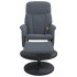 Sillón reclinable masaje con reposapiés terciopelo gris