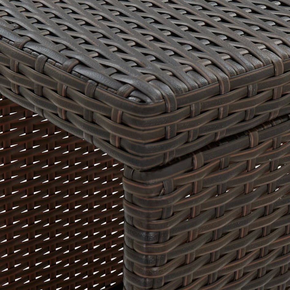 Set de bar para jardín 5 pzas y cojines ratán sintético