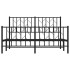 Estructura de cama cabecero y pie de cama metal negro