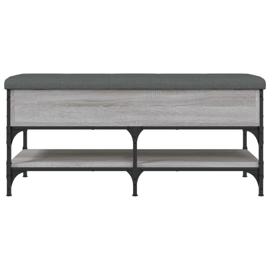 Banco zapatero madera de ingeniería gris Sonoma 102x42x45
