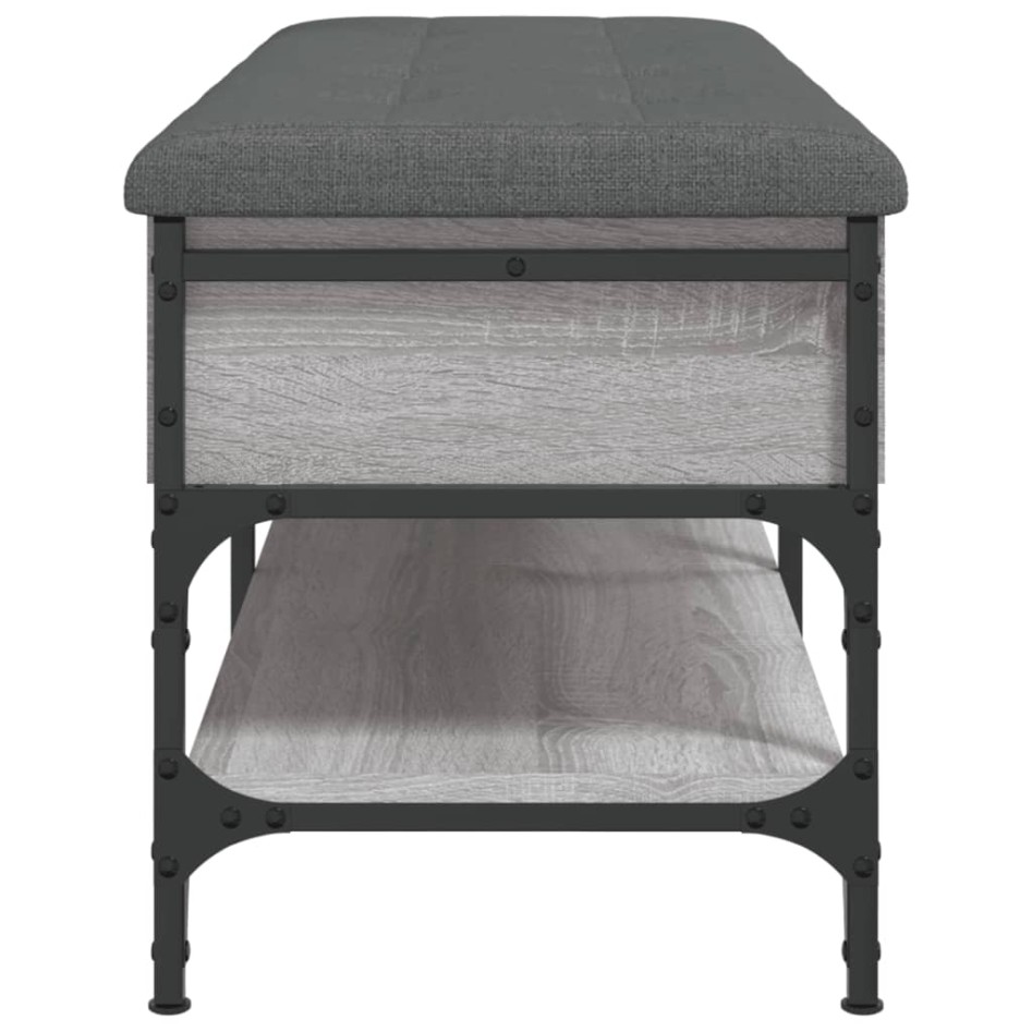 Banco zapatero madera de ingeniería gris Sonoma 102x42x45
