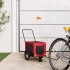 Remolque de bicicleta mascotas hierro tela Oxford rojo