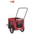 Remolque de bicicleta mascotas hierro tela Oxford rojo