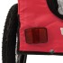 Remolque de bicicleta mascotas hierro tela Oxford rojo