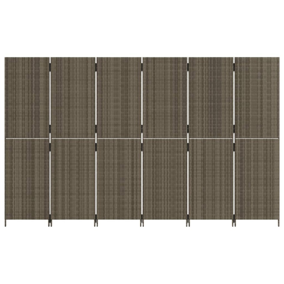 Biombo de 6 paneles ratán sintético