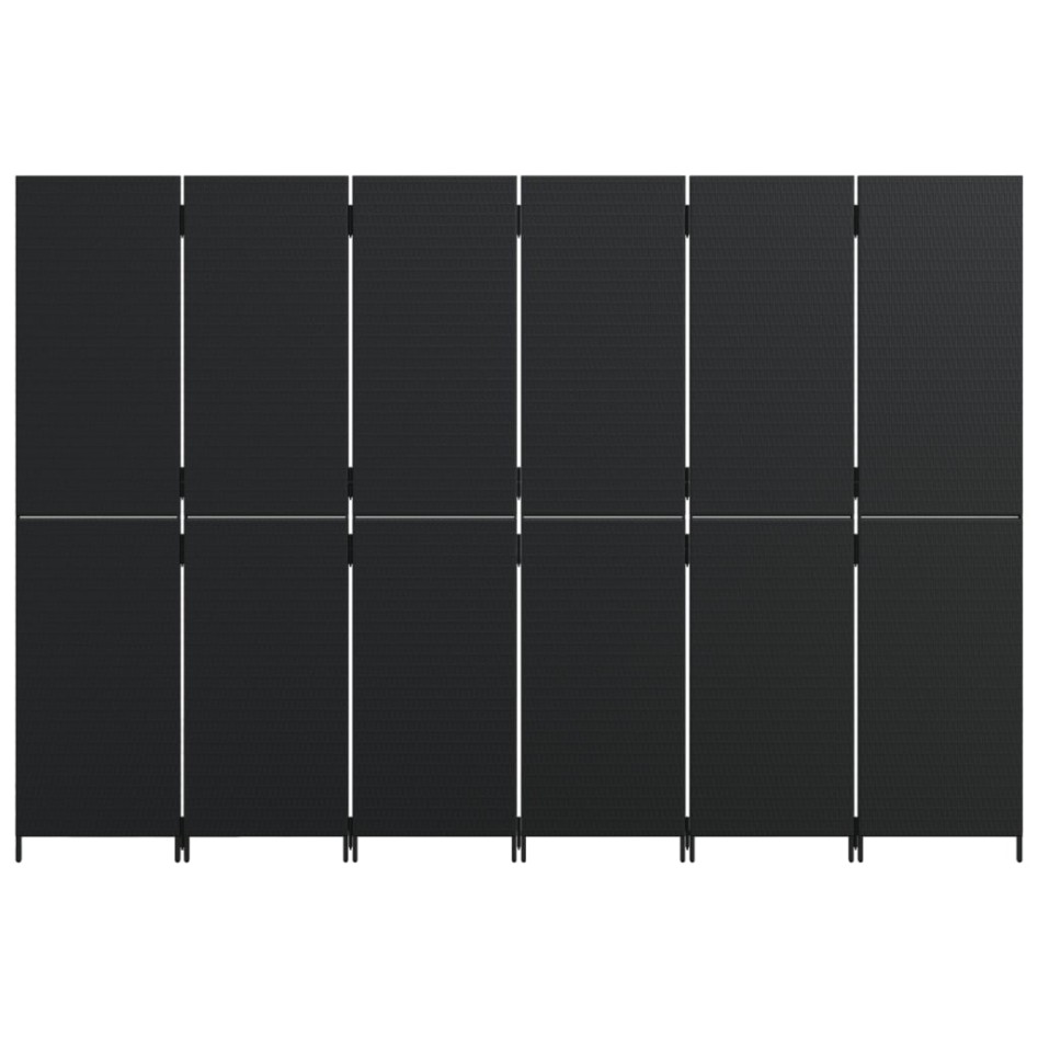 Biombo de 6 paneles ratán sintético