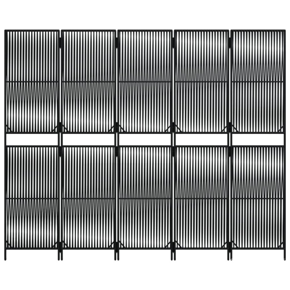 Biombo de 5 paneles ratán sintético