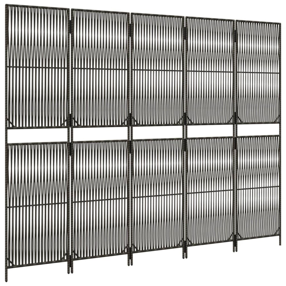 Biombo de 5 paneles ratán sintético