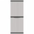 Armario de almacenaje exterior PP gris y negro 65x37x165