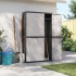 Armario de almacenaje exterior PP gris y negro 97x37x165