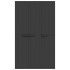 Armario de almacenaje exterior PP negro 97x37x165