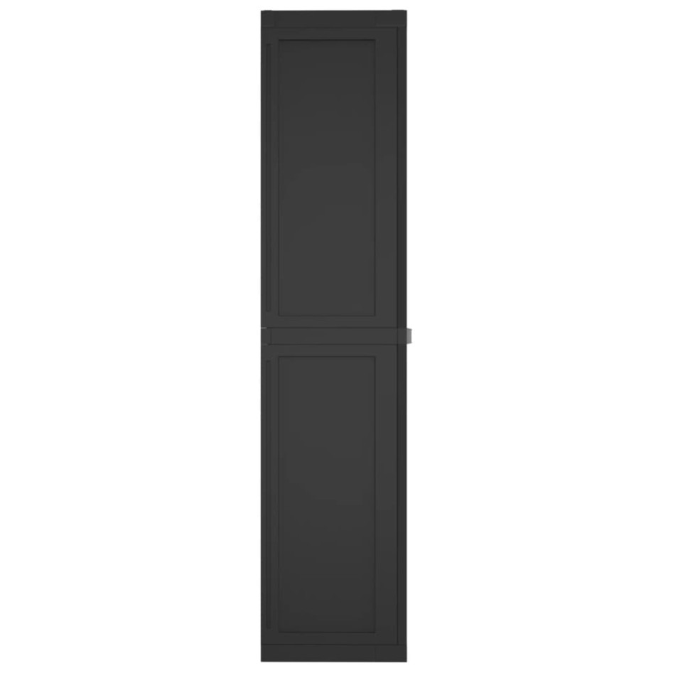 Armario de almacenaje exterior PP negro 97x37x165